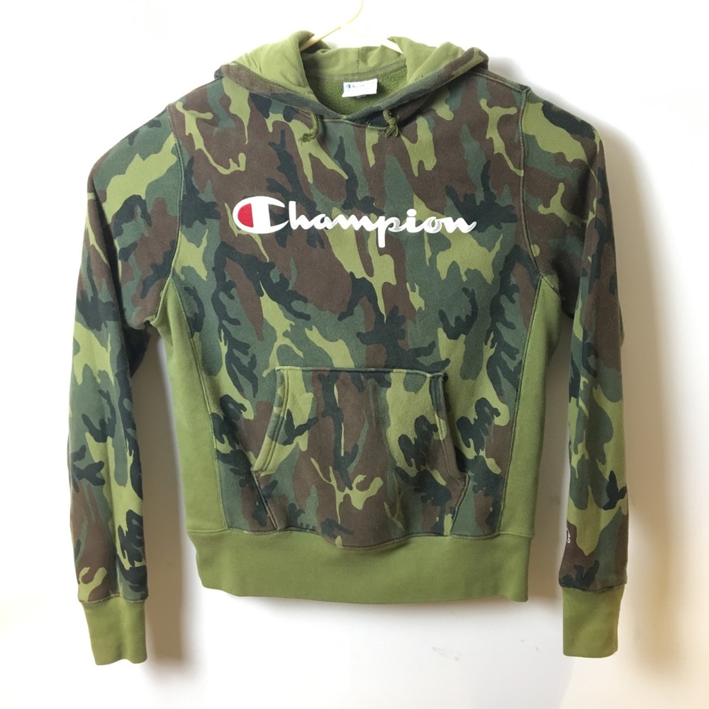 Champion Reverse Weave Camo Hoodie Sweatshirt
